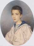Etlinger Eristova Maria Vasilyevna Portrait of the Young Grand Prince Alexander Mikhailovich - Hermitage